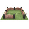 Гранитная ограда №5 (красный гранит)