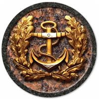 Декор на памятник Эмблема "Якорь с лаврой" ДК022