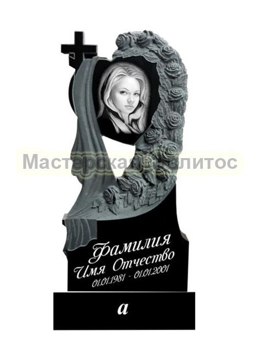 Гранитный памятник Цветы №72